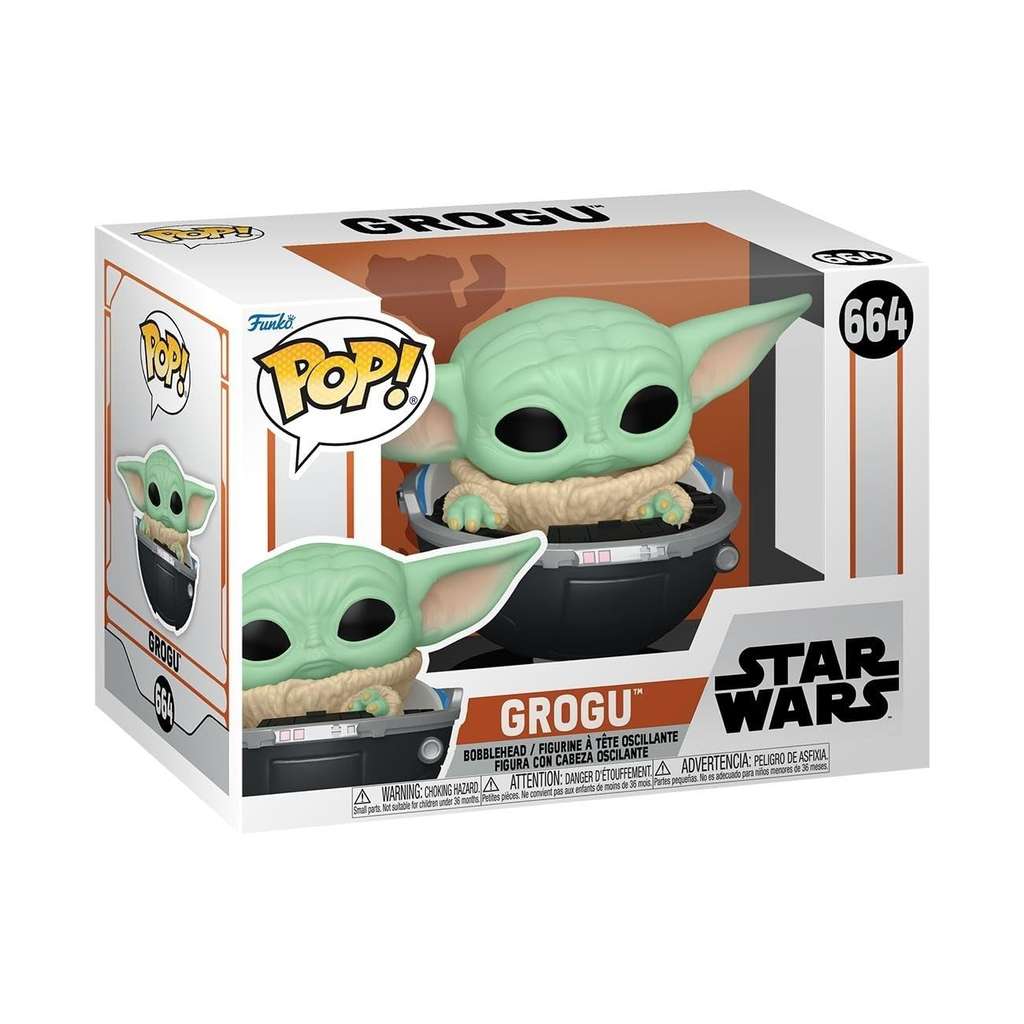 Funko Pop! Vinyl: Star Wars: The Mandalorian - Grogu (In Hovering Pram) - 664/ Funko POP! Vinyl: Star Wars: the Mandalorian S9 - 663