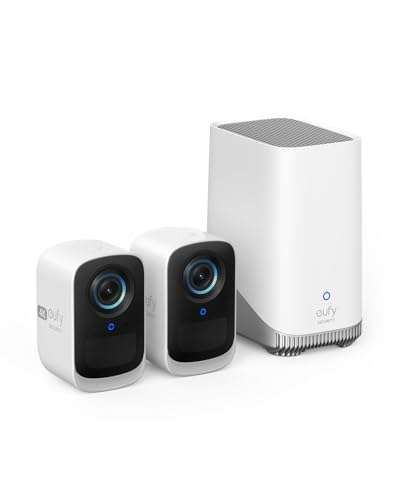 eufy security S300 eufyCam 3C 2-Cam Kit Security Camera Outdoor Wireless, 4K Camera - using voucher - Sold by AnkerDirect UK FBA