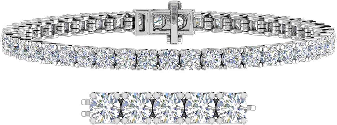 6 3/4 Carat Diamond Tennis Bracelet in 14K Gold (6.5")